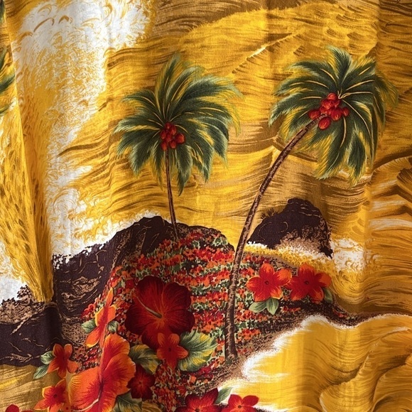 Kennington Hawaiian  Short Sleeve Button Down Floral +  Palm Print Shirt XL - Picture 4 of 6